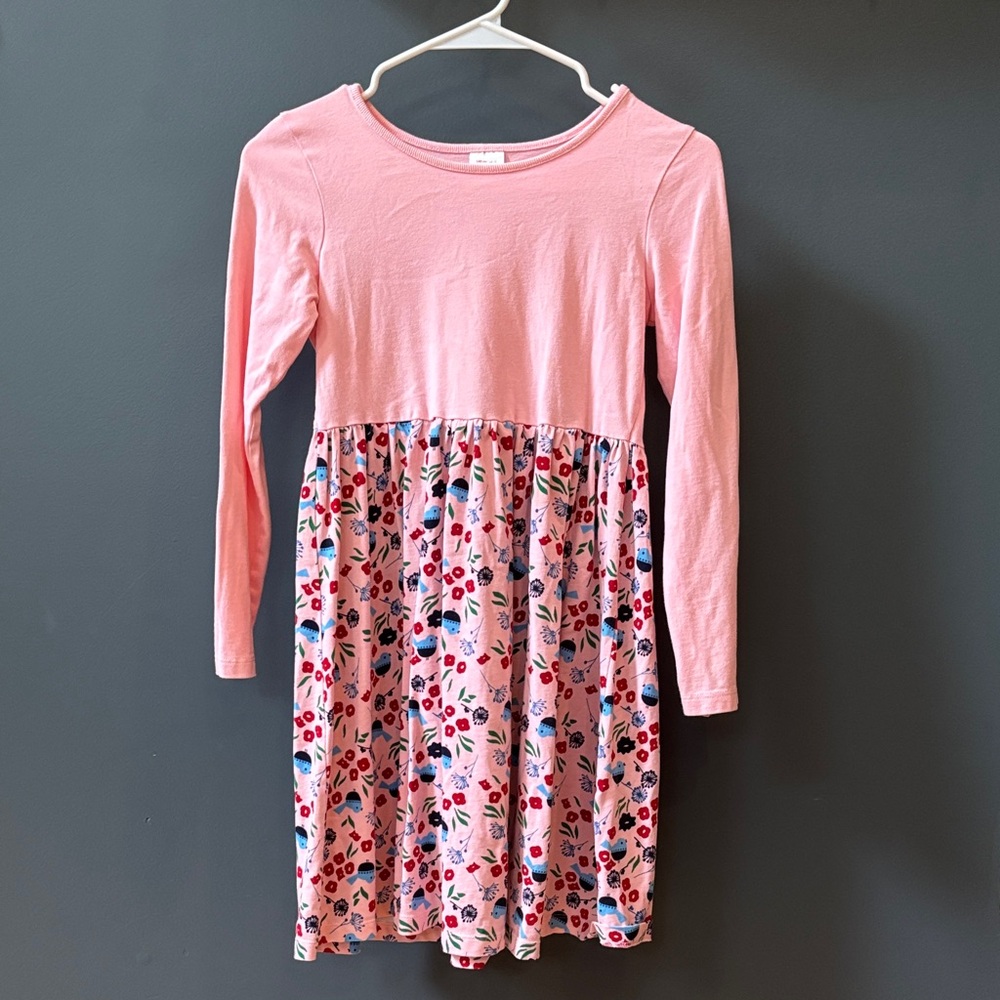 Hanna Andersson Pink Floral Long Sleeve Dress